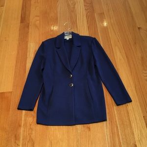 ST. JOHN COLLECTION Royal Blue Santana Knit Jacket